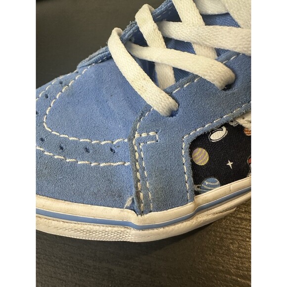 Vans Sk8 High Top Cosmic Astronaut Kid Shoes Sz 2.5 Blue Zip Side Lace Up #1120 - Picture 14 of 15